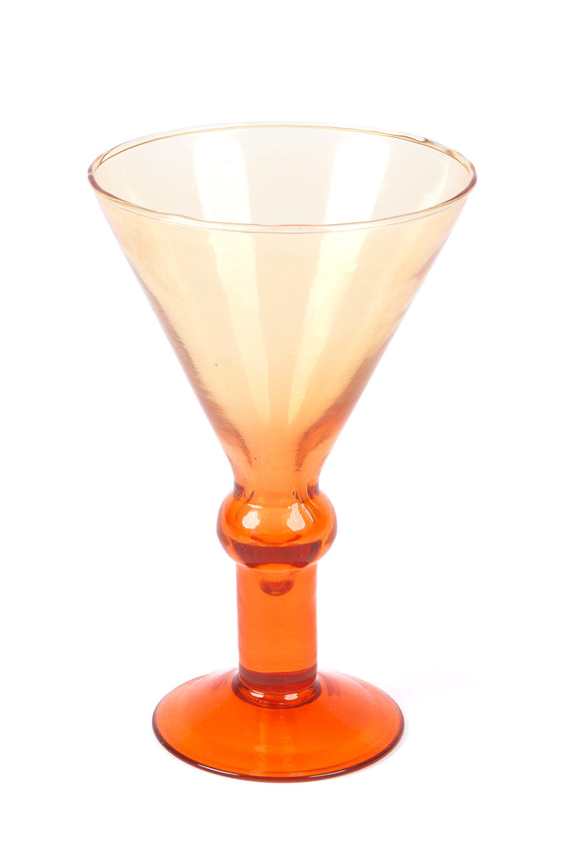 Dahlia Martini Glasses, Yellow/Orange