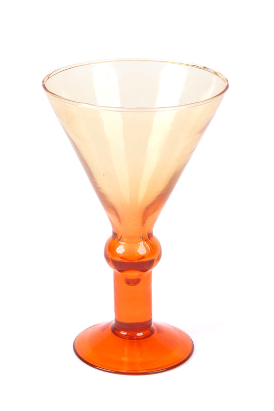 Dahlia Martini Glasses, Yellow/Orange