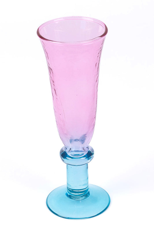 Orana Champagne Glasses, Pink Turquoise