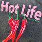 Hot Life Tee, Charcoal