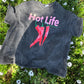 Hot Life Tee, Charcoal