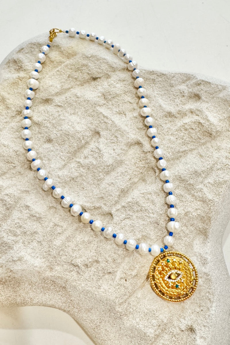 Montenegro Necklace, Evil Eye - FRANKIE + COCO