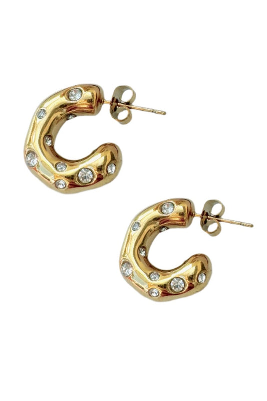 Stamford Earrings, Gold