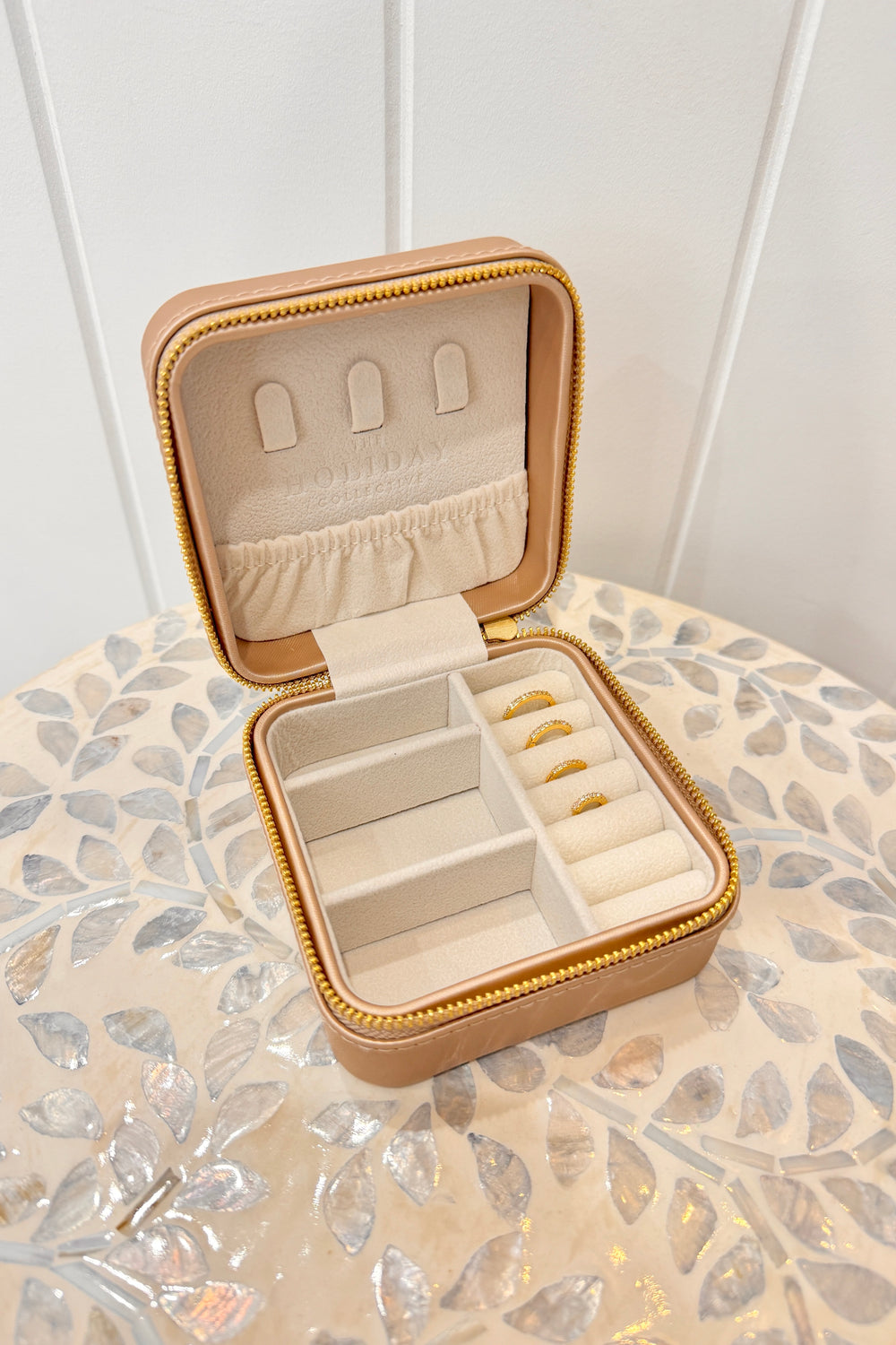 Travel Jewellery Box, Taupe