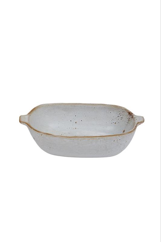 Two ceramic baking dishes on a white background