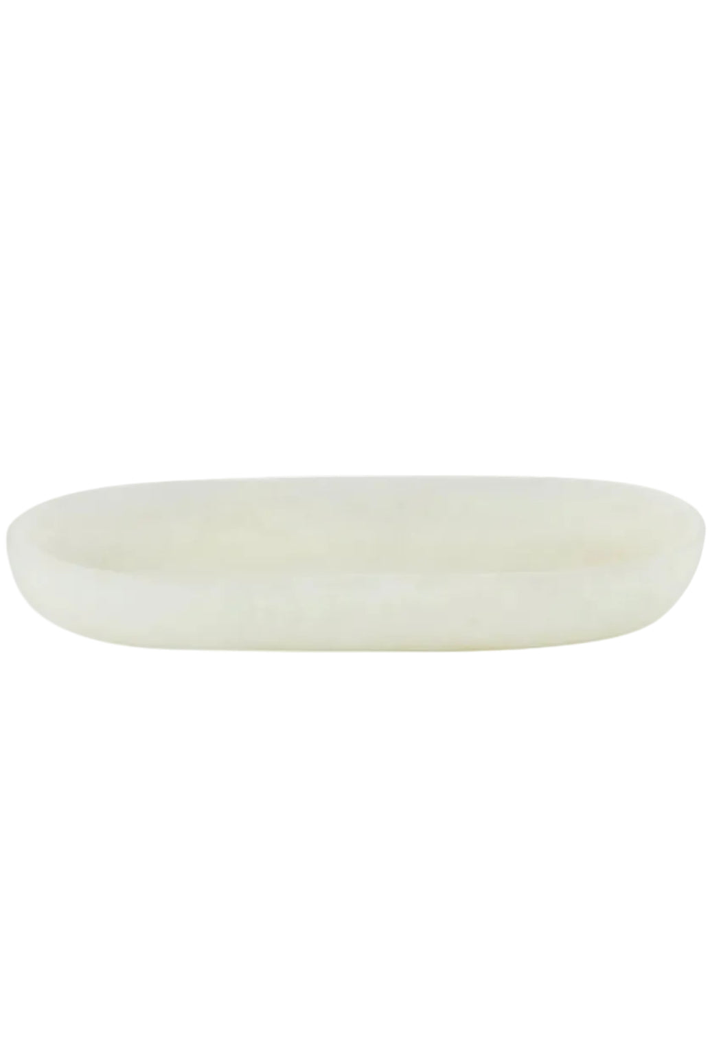 White resin plate on a white background