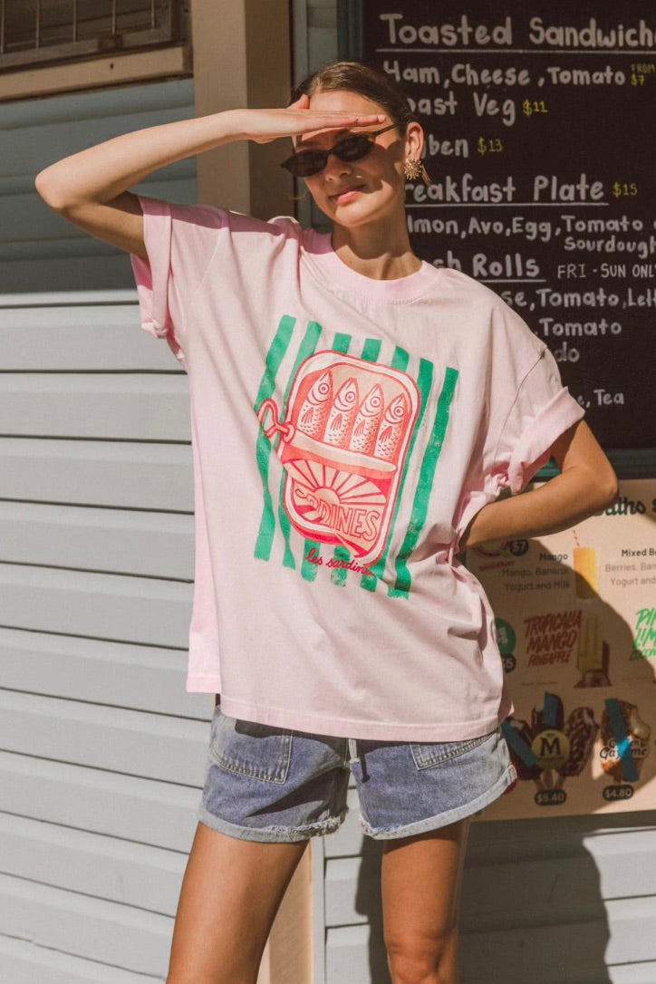 Sardines Tee, PInk