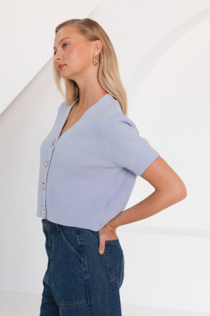 Andi Starfish Cardigan, Blue - FRANKIE + COCO