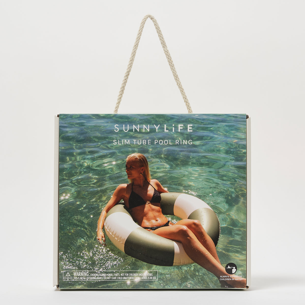 Slim Pool Ring, Olive