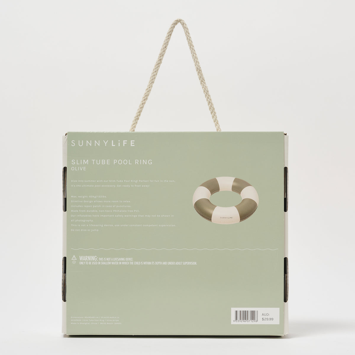 Slim Pool Ring, Olive