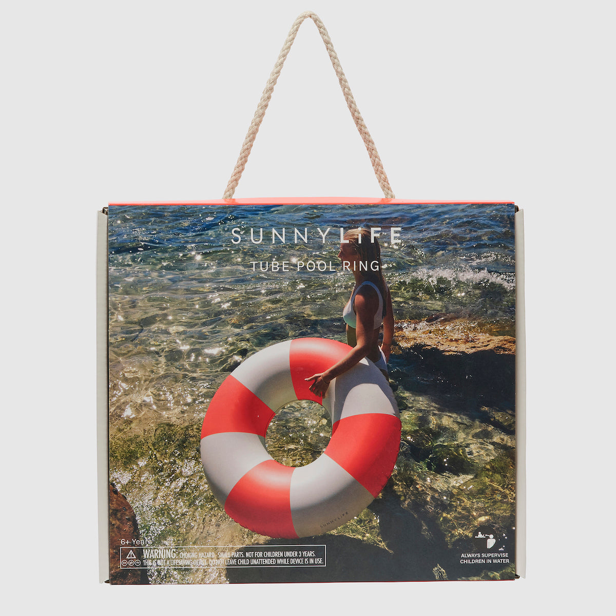 Tube Pool Ring, Tomato Red