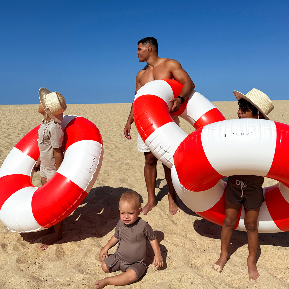 Tube Pool Ring, Tomato Red