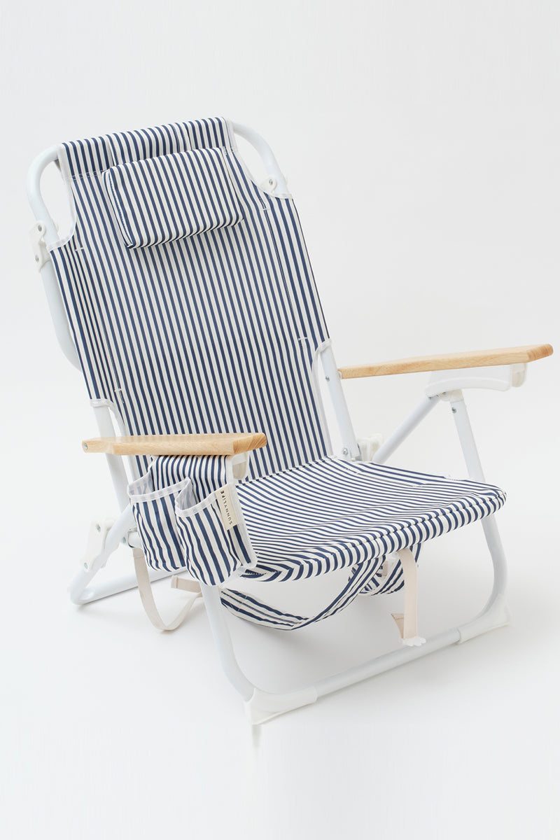 Luxe Beach Chair, Coastal Blue