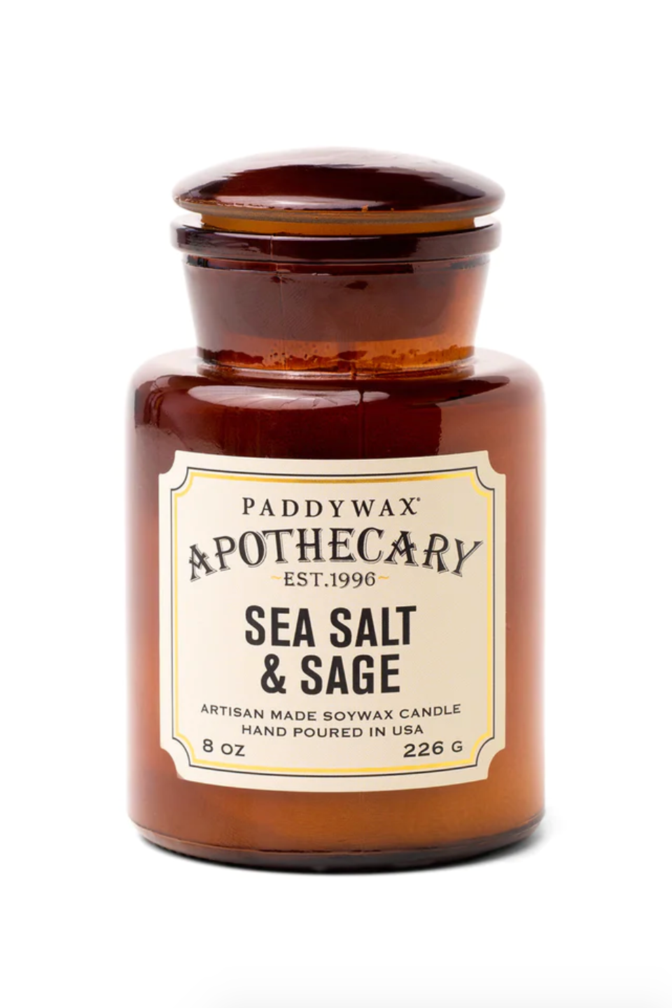 Apothecary Candle, Sea Salt + Sage