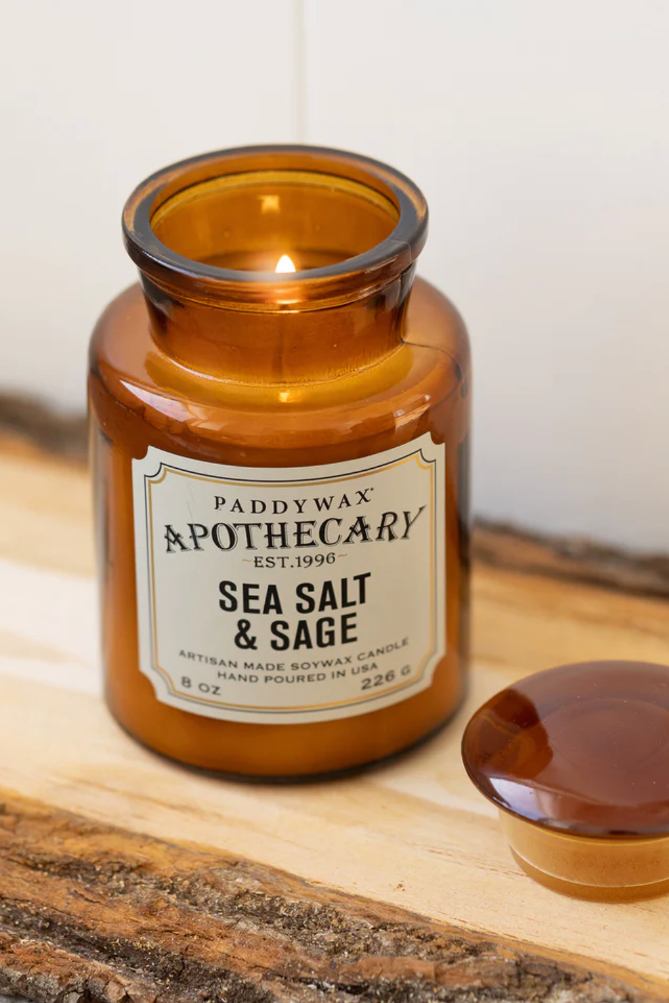 Apothecary Candle, Sea Salt + Sage