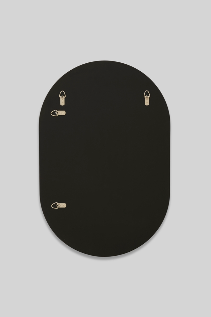 Bjorn Oval Mirror, Black