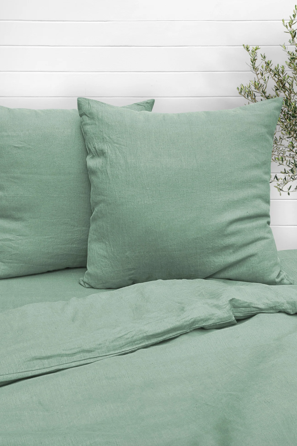 Linen Euro Pillowcases, Mint