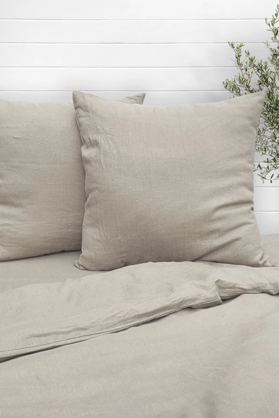 Linen Euro Pillowcases, Stone