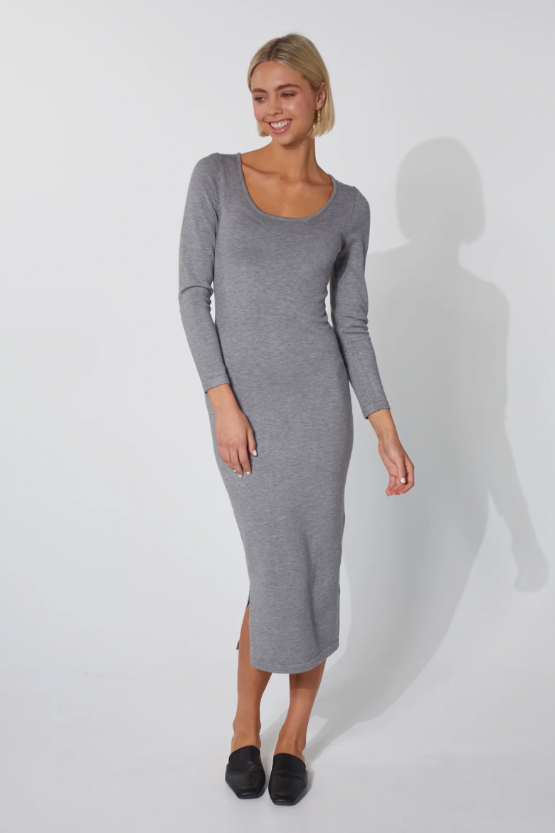 Nikolai Knit Dress, Gray