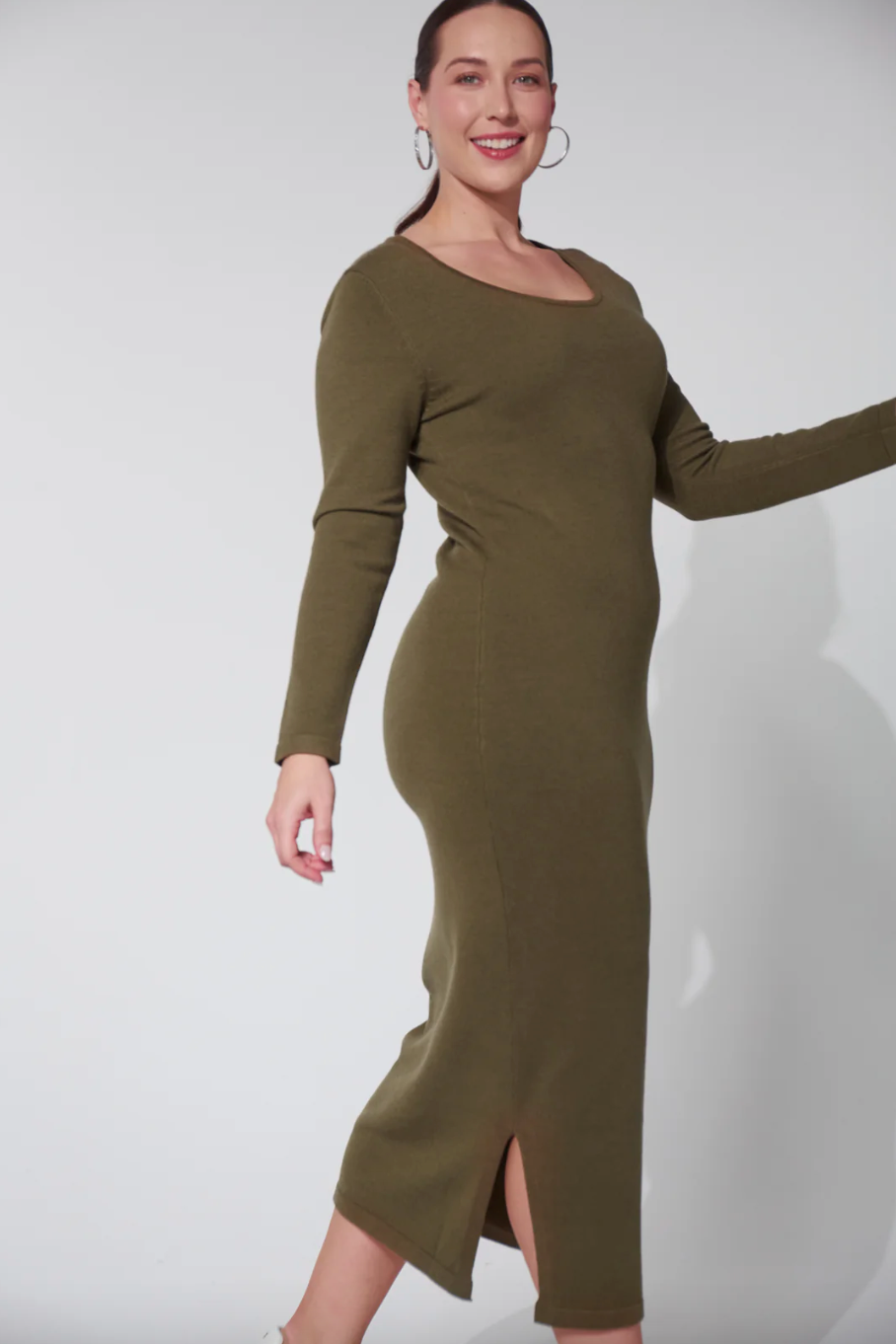 Nikolai Knit Dress, Fern