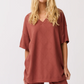 Zarelle Collared Tee, Cocoa