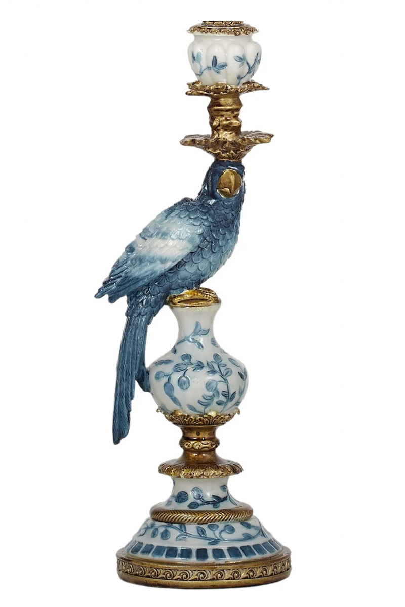 Polly Parrot Candleholder, Blue