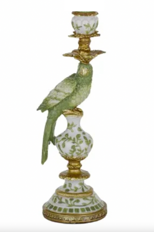 Polly Parrot Candleholder, Green