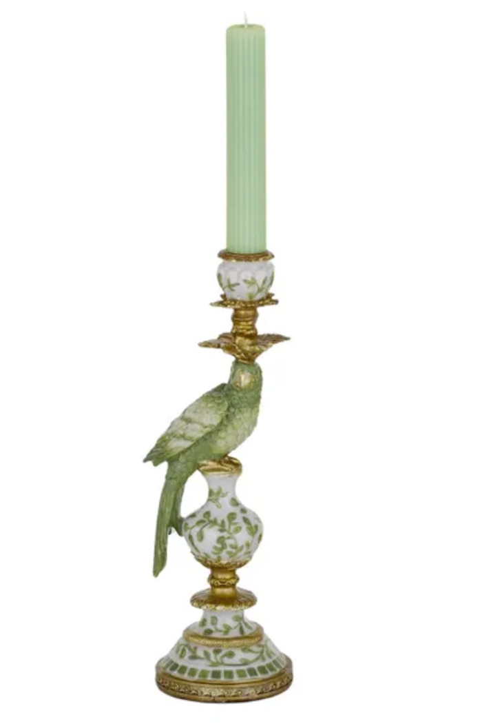 Polly Parrot Candleholder, Green