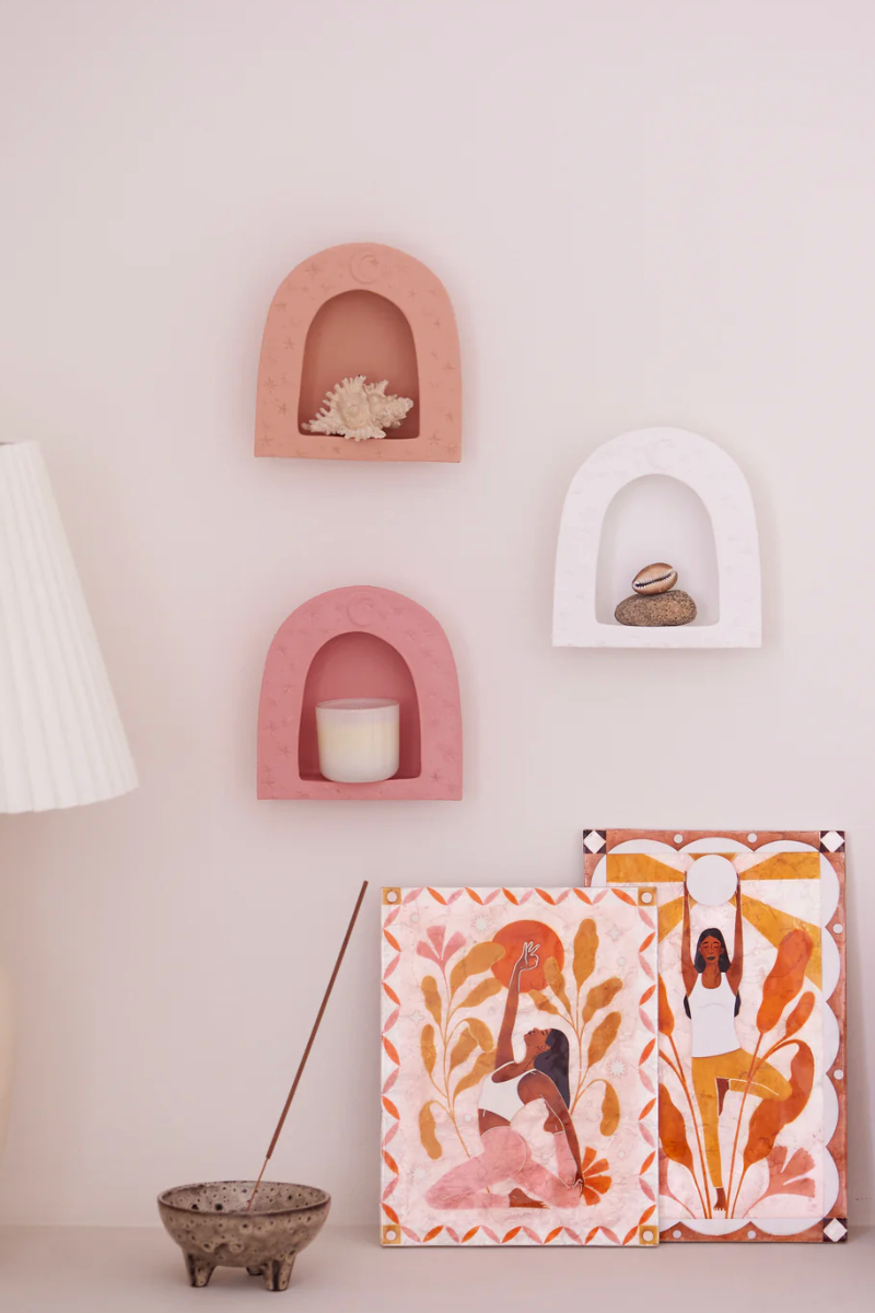 Luna Wall Shelf, Pink