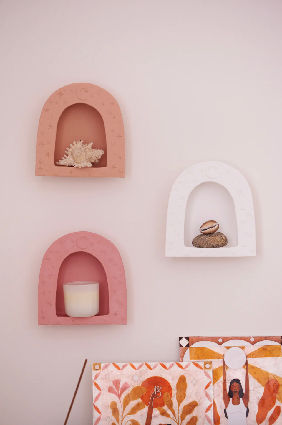 Luna Wall Shelf, Clay