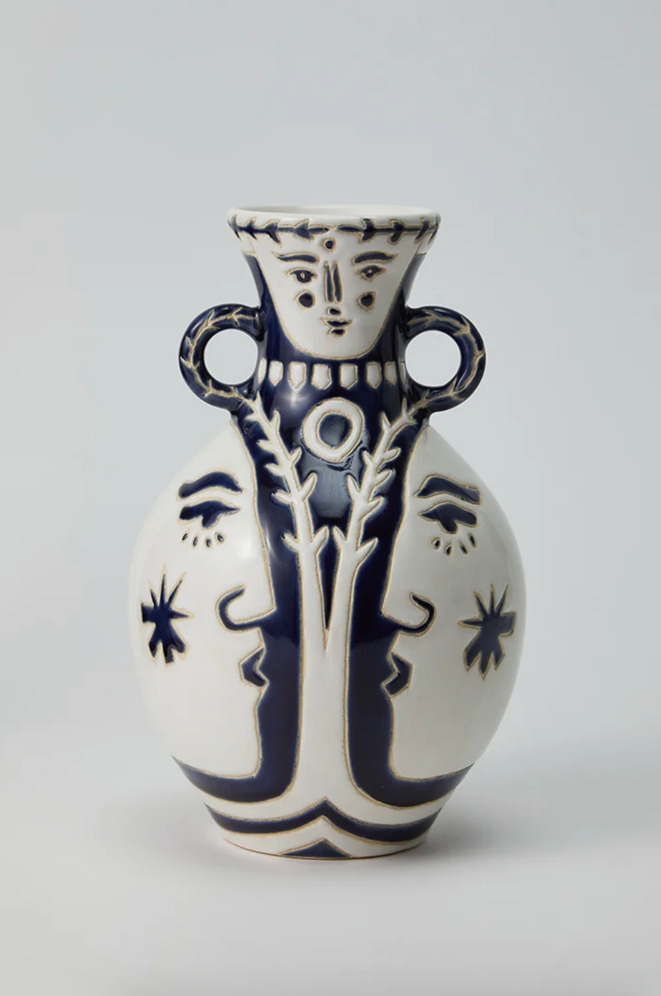 Totem Duo Vase, Blue