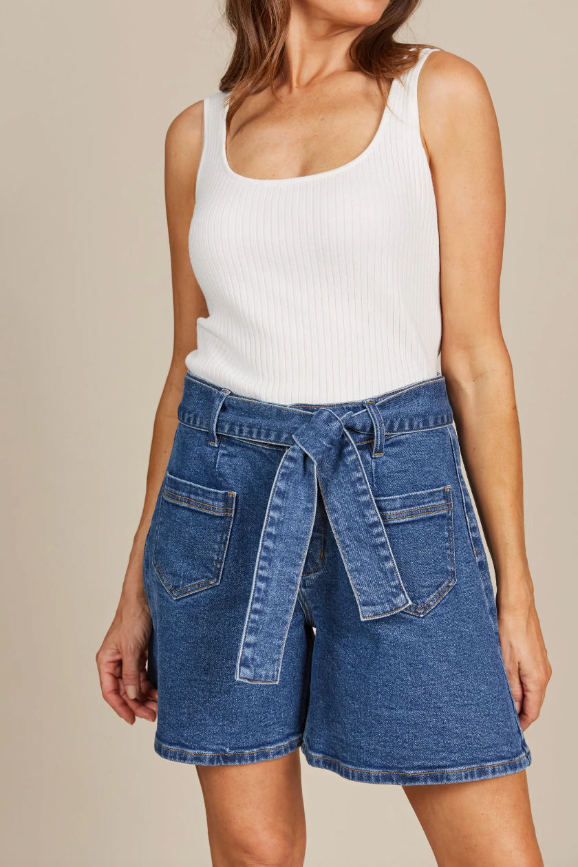 Margot Denim Shorts, Denim