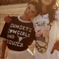 The Sunsets + Cowgirls Tee, Black