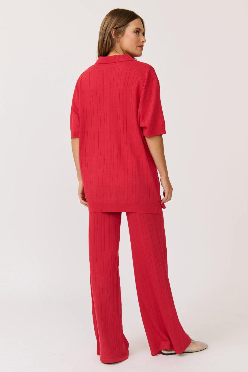 Molly Knit Pant, Cherry