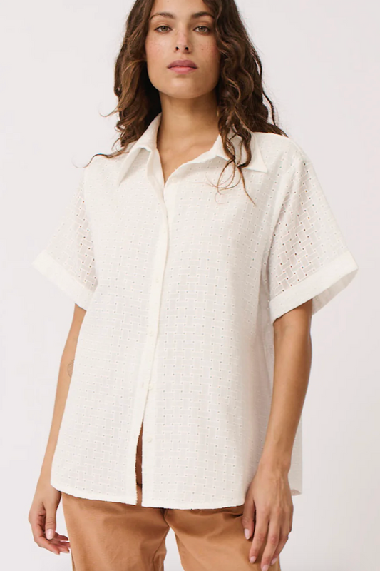 Tully Shirt, White Broderie