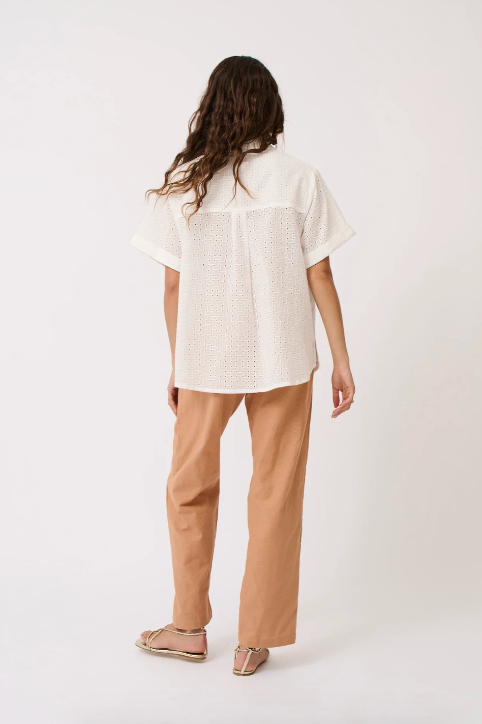 Tully Shirt, White Broderie