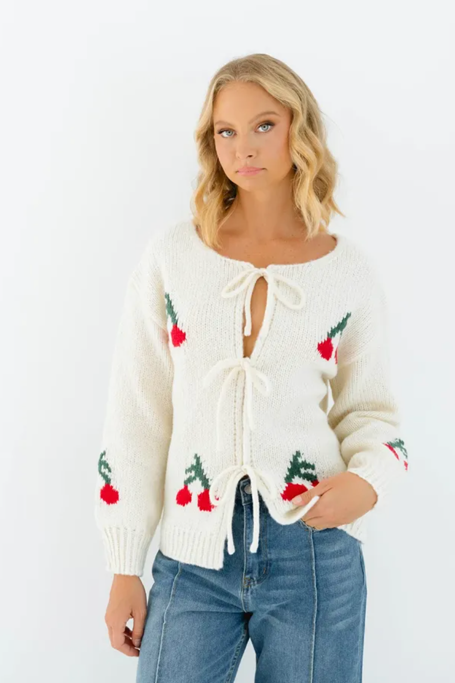 Mon Cheri Cardigan, Cherry