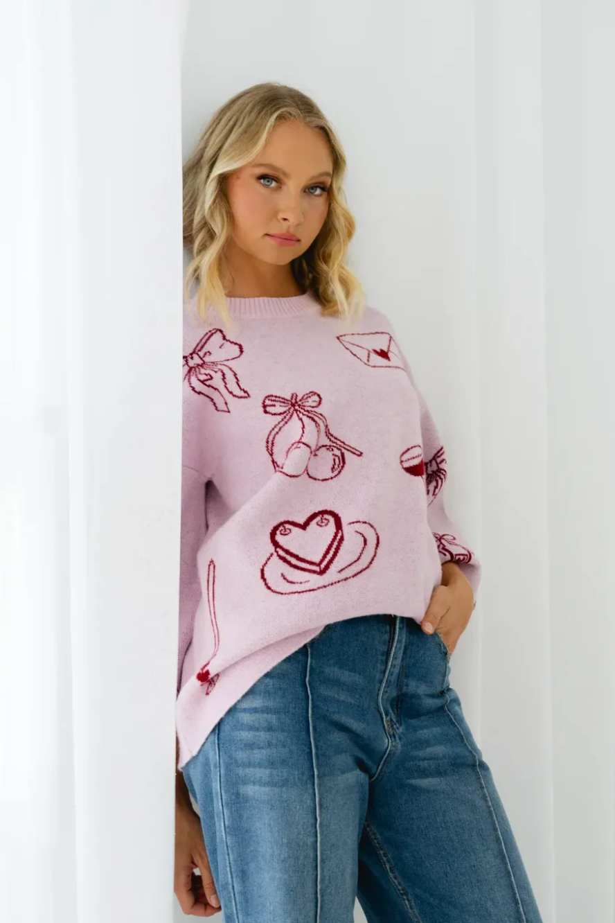 Valentine Knit, Pink