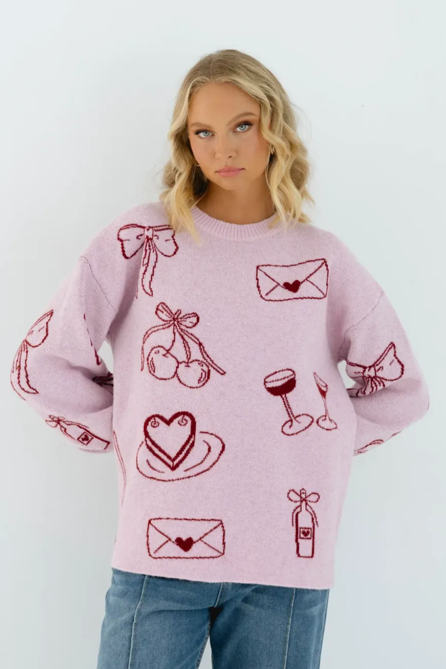 Valentine Knit, Pink