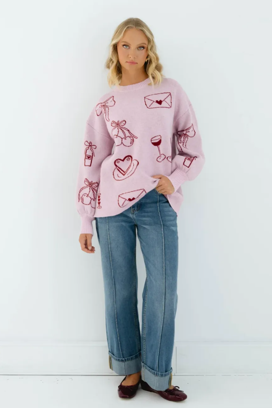 Valentine Knit, Pink