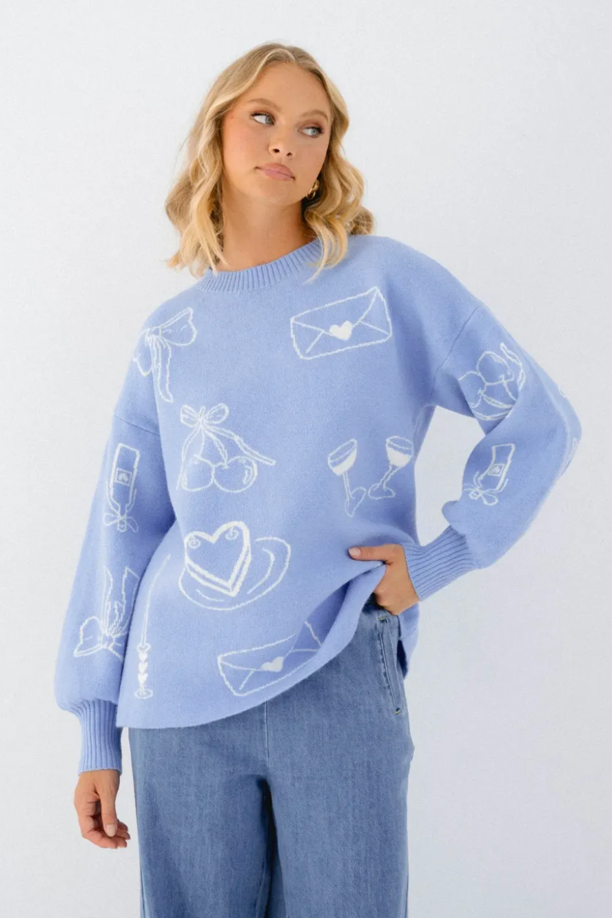 Valentine Knit, Blue