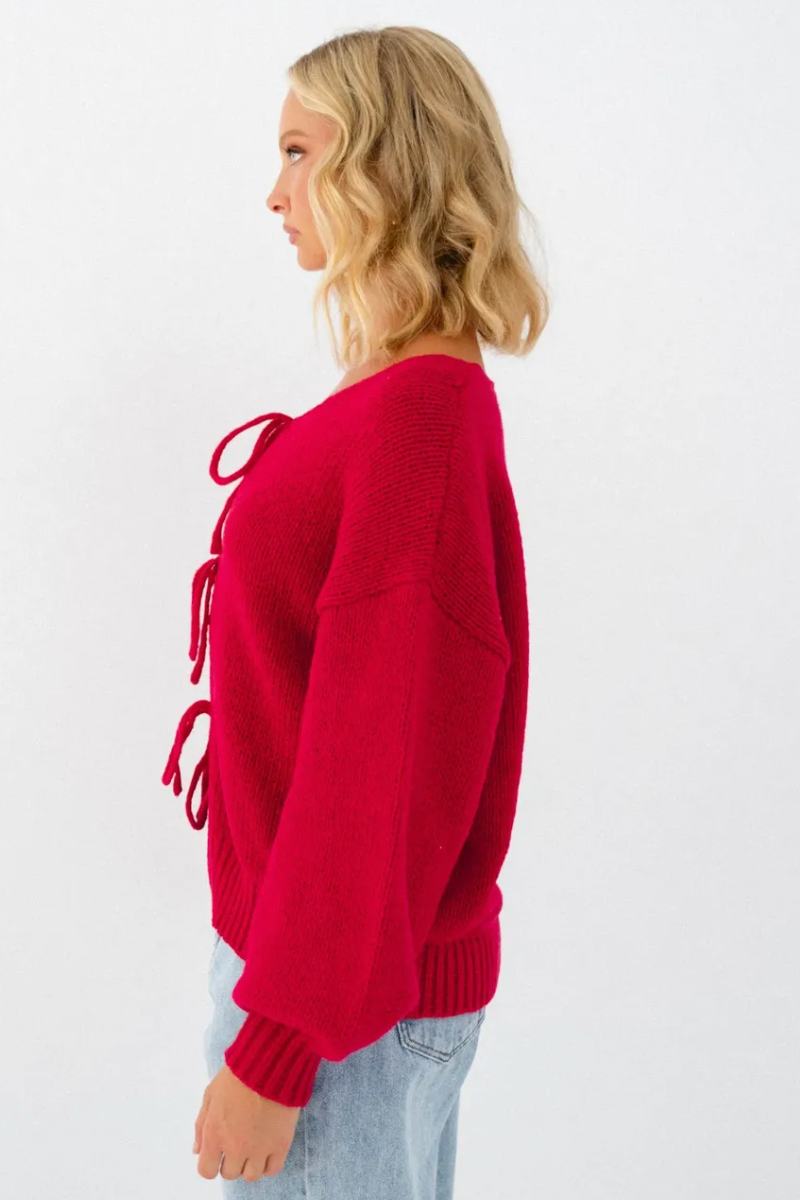 Mon Cheri Cardigan, Red