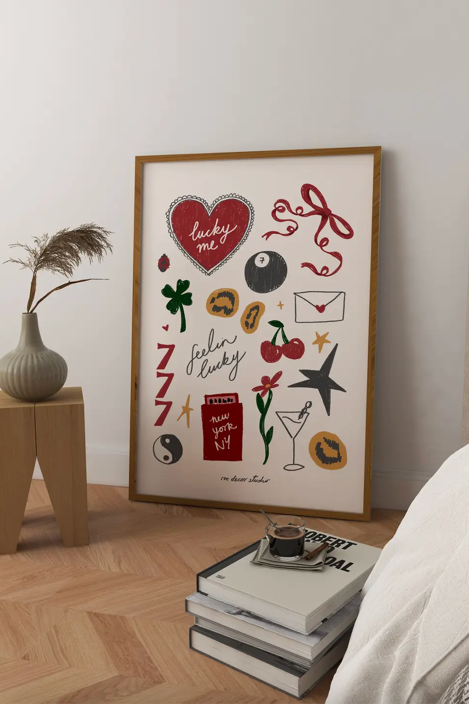 Lucky Me Collage Art Print