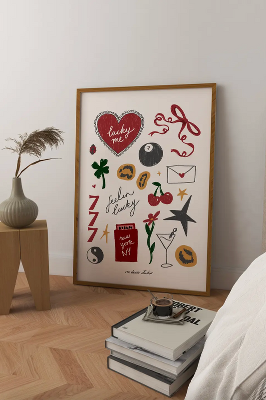 Lucky Me Collage Art Print