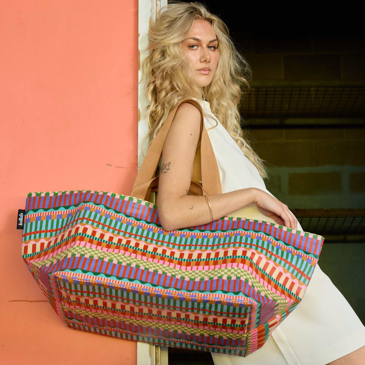 Beach Bag, Blocks + Stripes