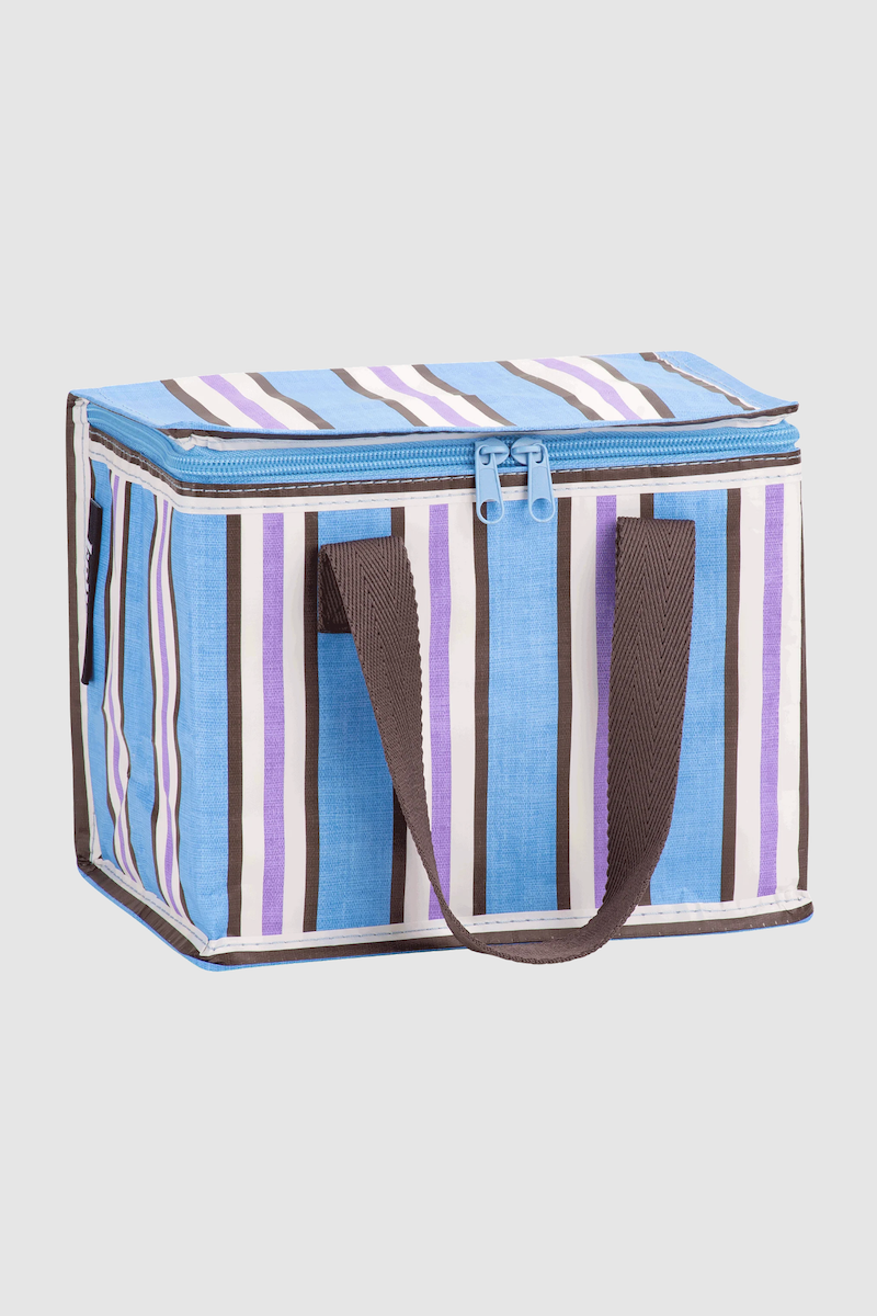 Lunch Box, Choc Blue Stripe