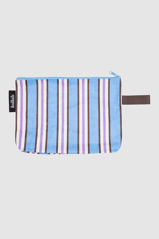 Clutch, Choc Blue Stripe