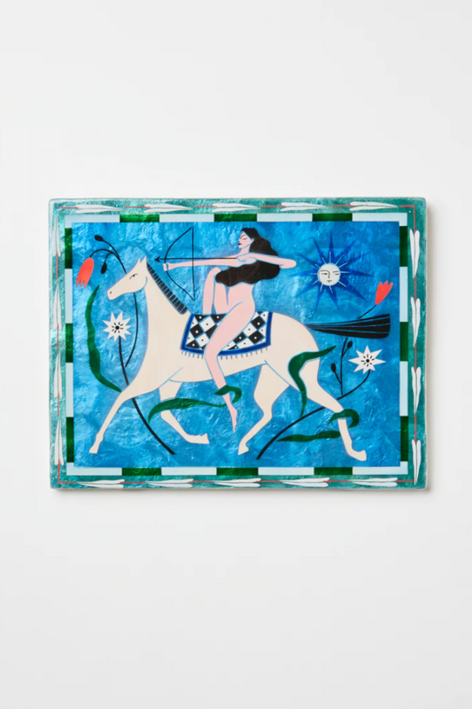 Fable Horseback Blue Rectangle