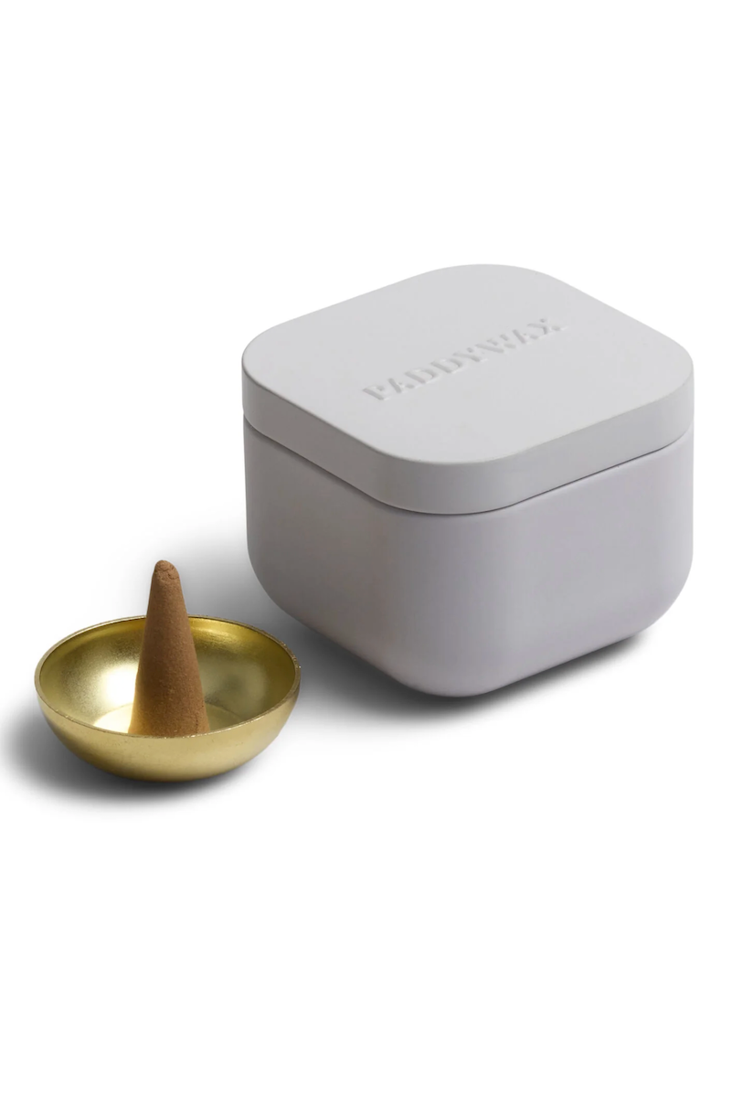 Cubed Incense Tin, Cream