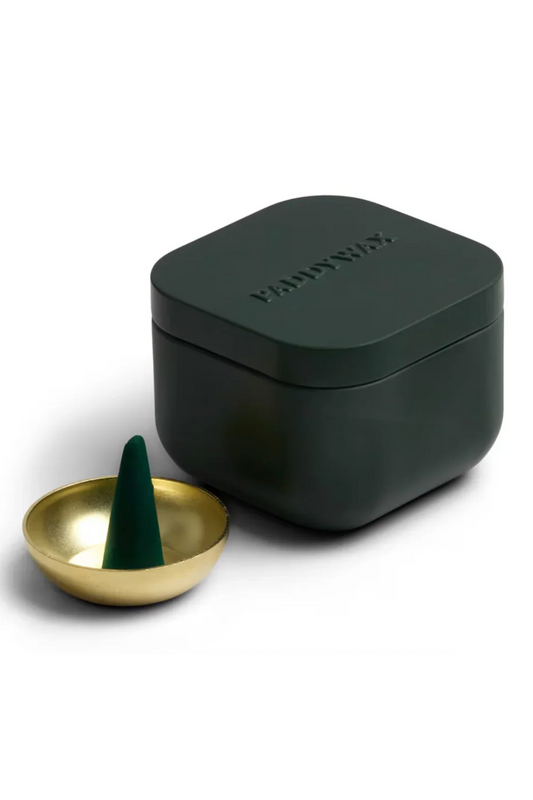 Cubed Incense Tin, Dark Green